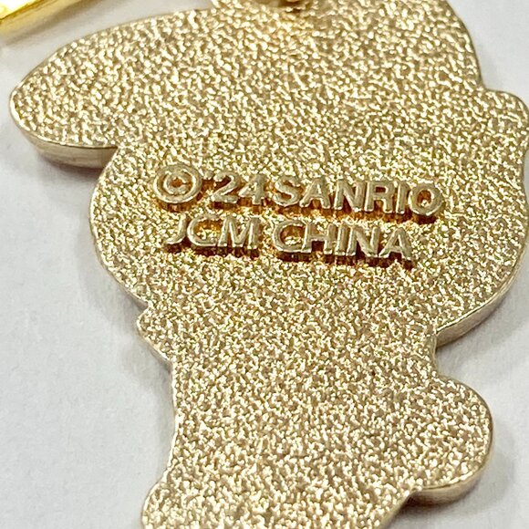 Hello Kitty My Melody Charm Clip On Zipper Pull Bag Purse Pink Enamel Gold Tone - Picture 4 of 6